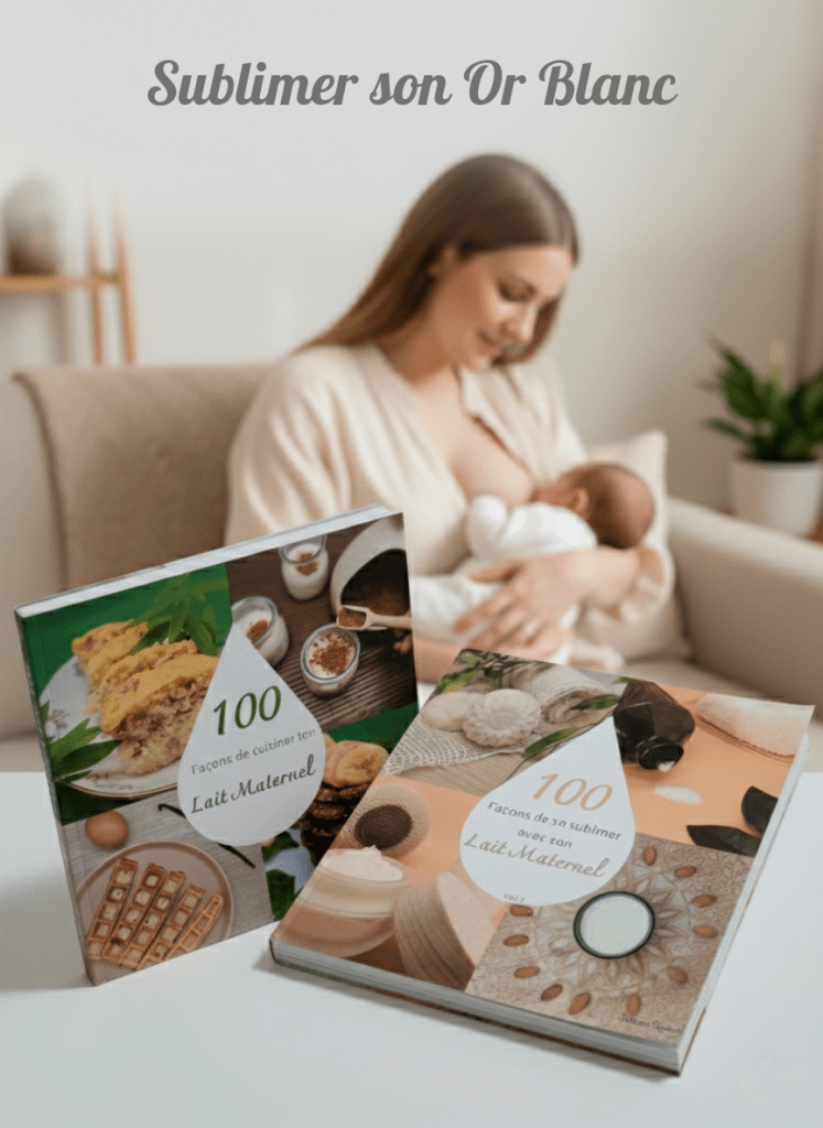 Livres de recette au lait maternel avec maman qui allaite